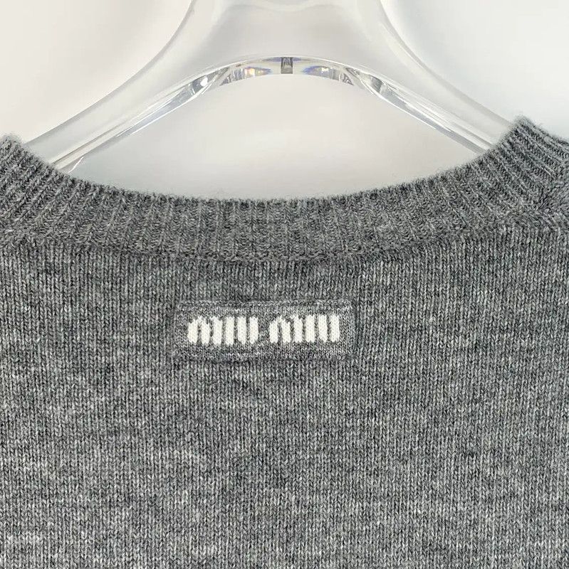 Miu Miu Miu Miu Gray Women's Sweater 0089 Size M / US 6-8 / IT 42-44 - 5 Thumbnail