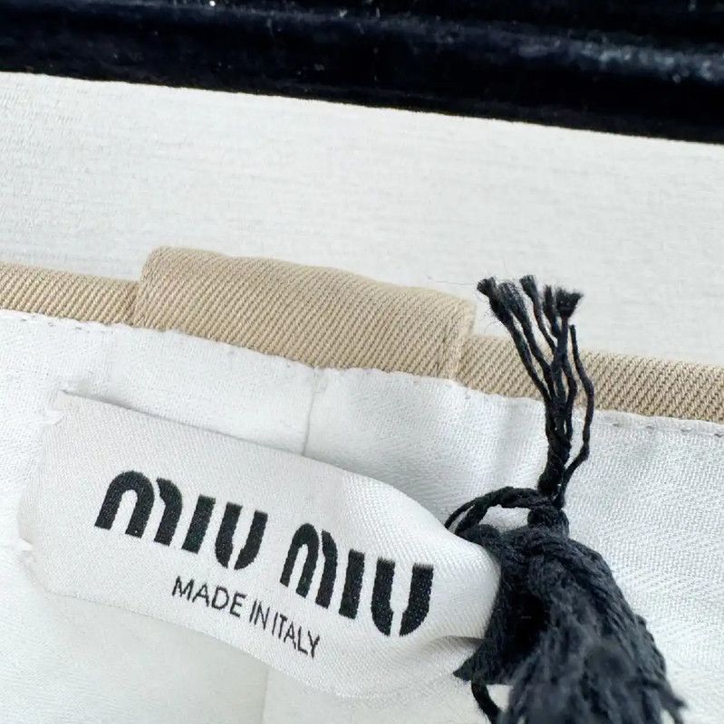 Miu Miu Miu Miu Khaki Women's Summer Shorts 0089 Size 23" - 4 Thumbnail