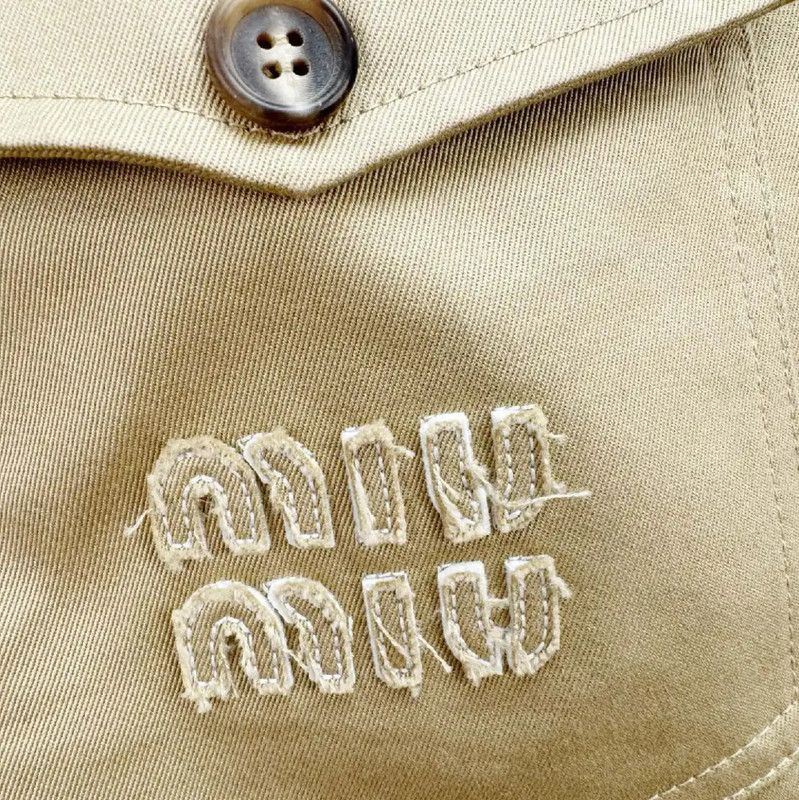 Miu Miu Miu Miu Khaki Women's Summer Shorts 0089 Size 23" - 3 Thumbnail