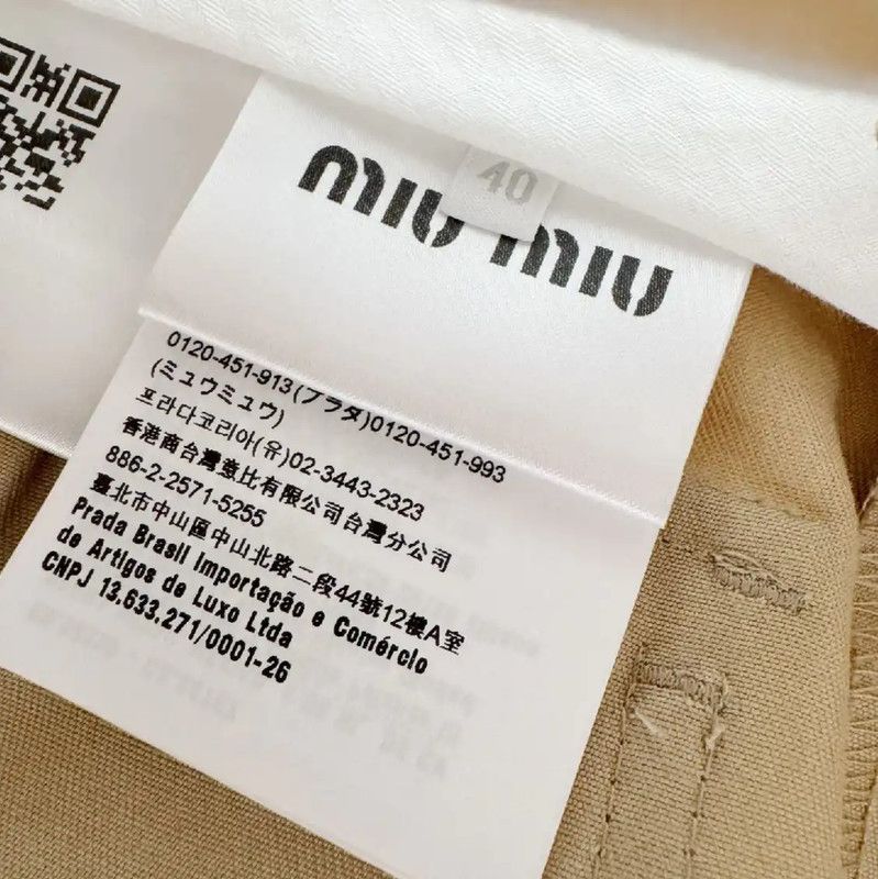 Miu Miu Miu Miu Khaki Women's Summer Shorts 0089 Size 23" - 5 Thumbnail