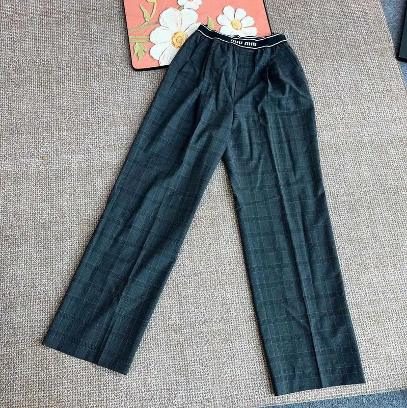 Miu Miu Miu Miu Gray Cotton Casual Pants 0089 Size 24" / US 00 / IT 34 - 2 Thumbnail