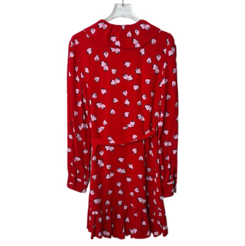 Miu Miu Miu Miu Red Cotton Blend Women's Dress 0089 Size S / US 4 / IT 40 - 2 Thumbnail