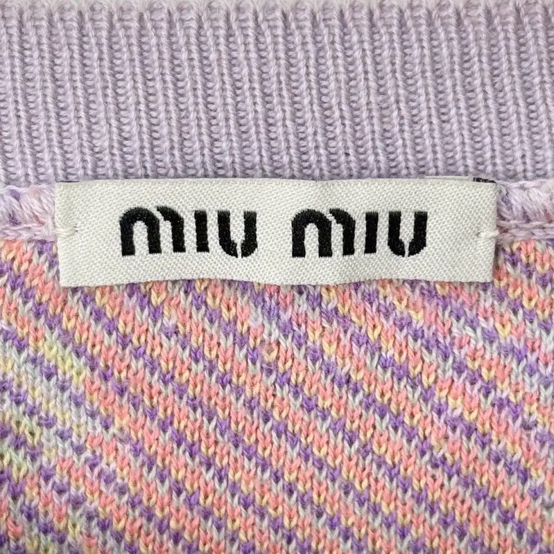 Miu Miu Miu Miu Lilac Cotton Blend Women's Sweatshirt 0089 Size S / US 4 / IT 40 - 4 Thumbnail