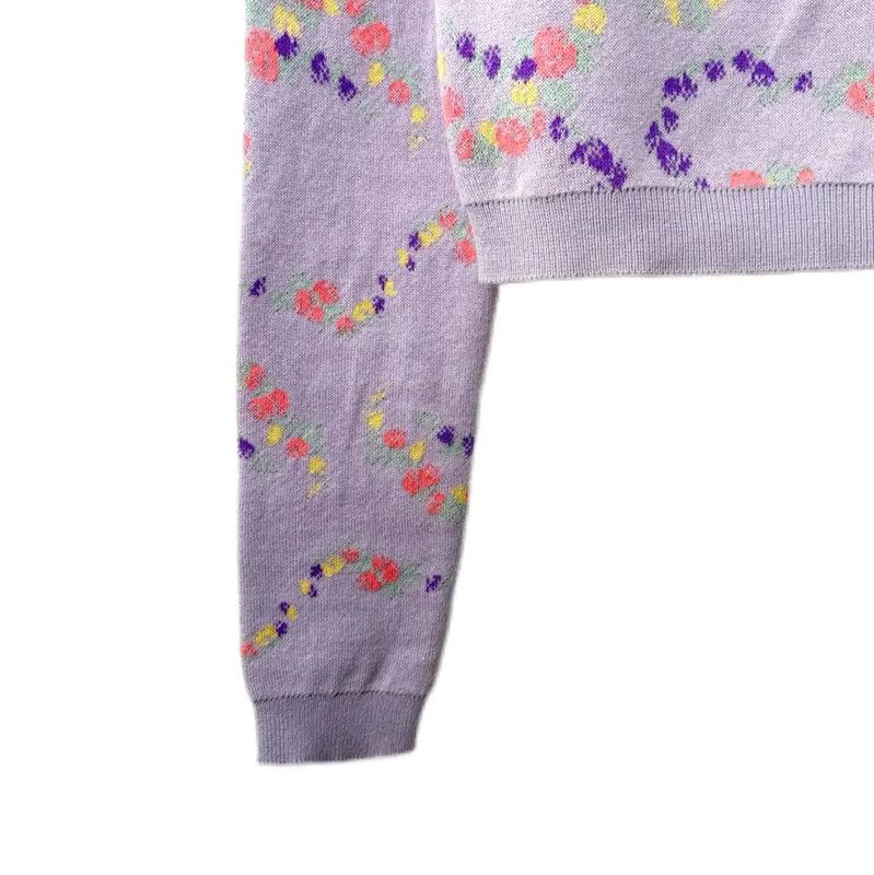 Miu Miu Miu Miu Lilac Cotton Blend Women's Sweatshirt 0089 Size S / US 4 / IT 40 - 7 Thumbnail
