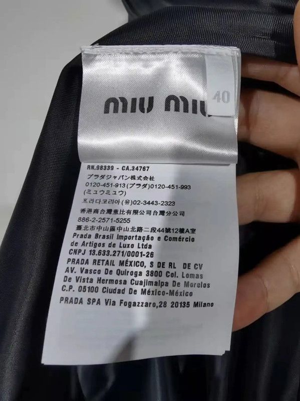 Miu Miu Miu Miu Black Cotton Women's Coat 0089 Size L / US 10 / IT 46 - 9 Thumbnail