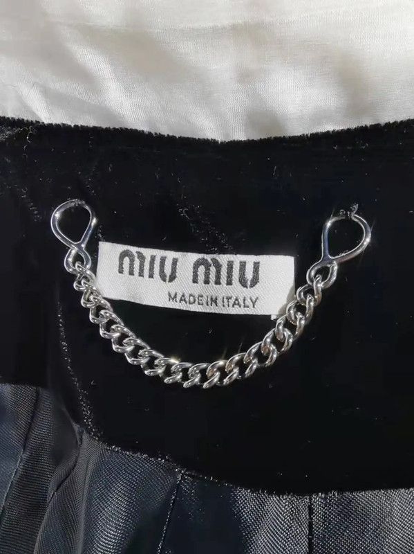 Miu Miu Miu Miu Black Cotton Women's Coat 0089 Size L / US 10 / IT 46 - 8 Thumbnail