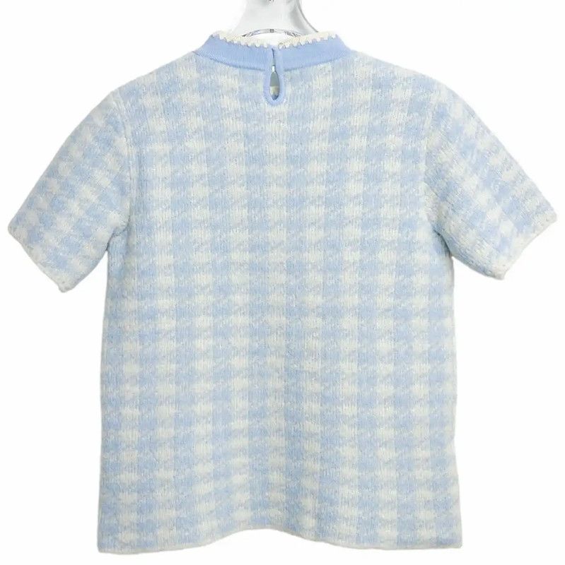 Miu Miu Miu Miu Blue Cashmere Women's T-Shirt 0089 Size L / US 10 / IT 46 - 2 Thumbnail