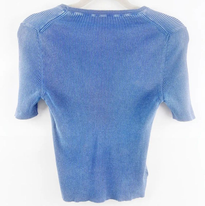 Miu Miu Miu Miu Blue Cotton Women's T-Shirt 0089 Size M / US 6-8 / IT 42-44 - 4 Thumbnail