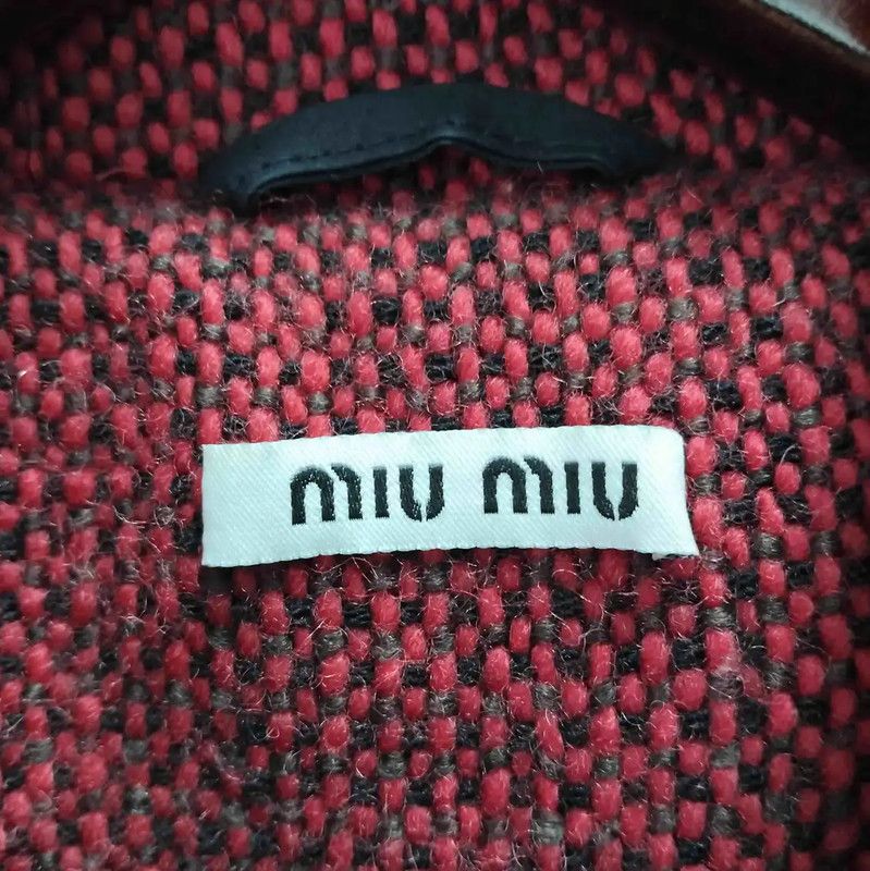 Miu Miu Miu Miu Women's Burgundy Hooded Jacket 0089 Size XL / US 12-14 / IT 48-50 - 3 Thumbnail