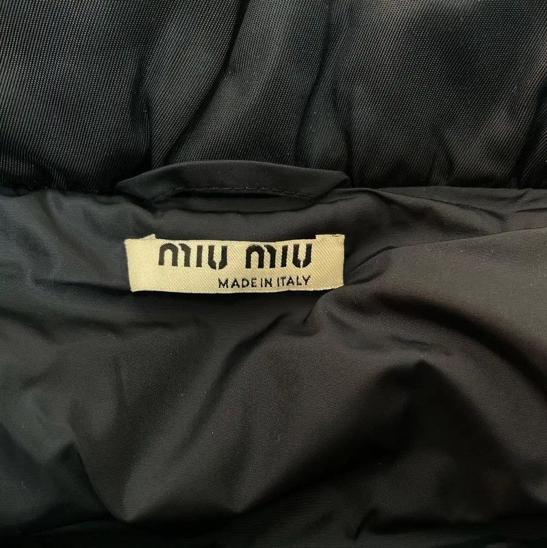 Miu Miu Miu Miu Black Polyester Women's Down Jacket 0089 Size L / US 10 / IT 46 - 6 Thumbnail