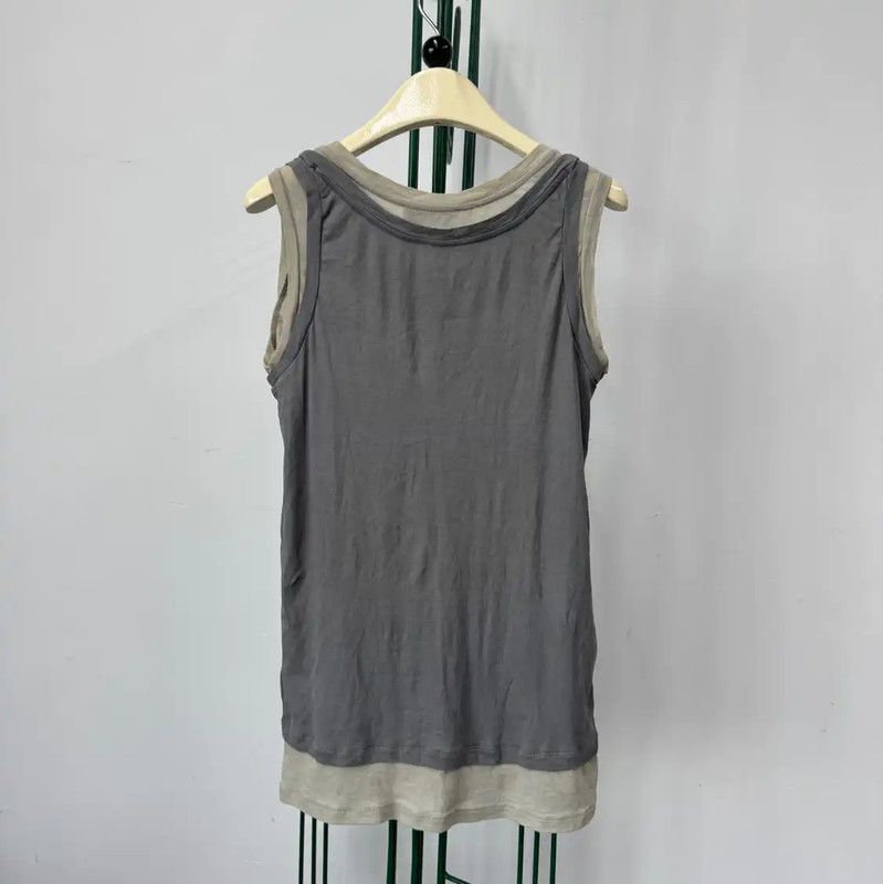 Miu Miu Miu Miu Summer Gray Sleeveless T-Shirt 0089 Size S / US 4 / IT 40 - 2 Thumbnail