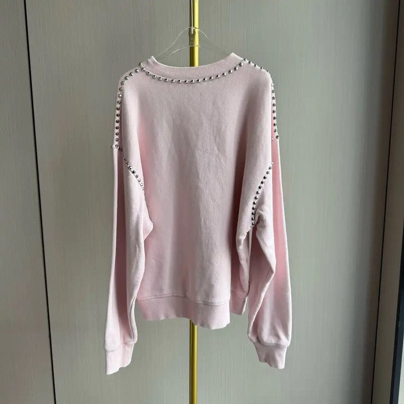 Miu Miu Miu Miu Pink Logo Women's Sweatshirt 0089 Size XS / US 0-2 / IT 36-38 - 2 Thumbnail