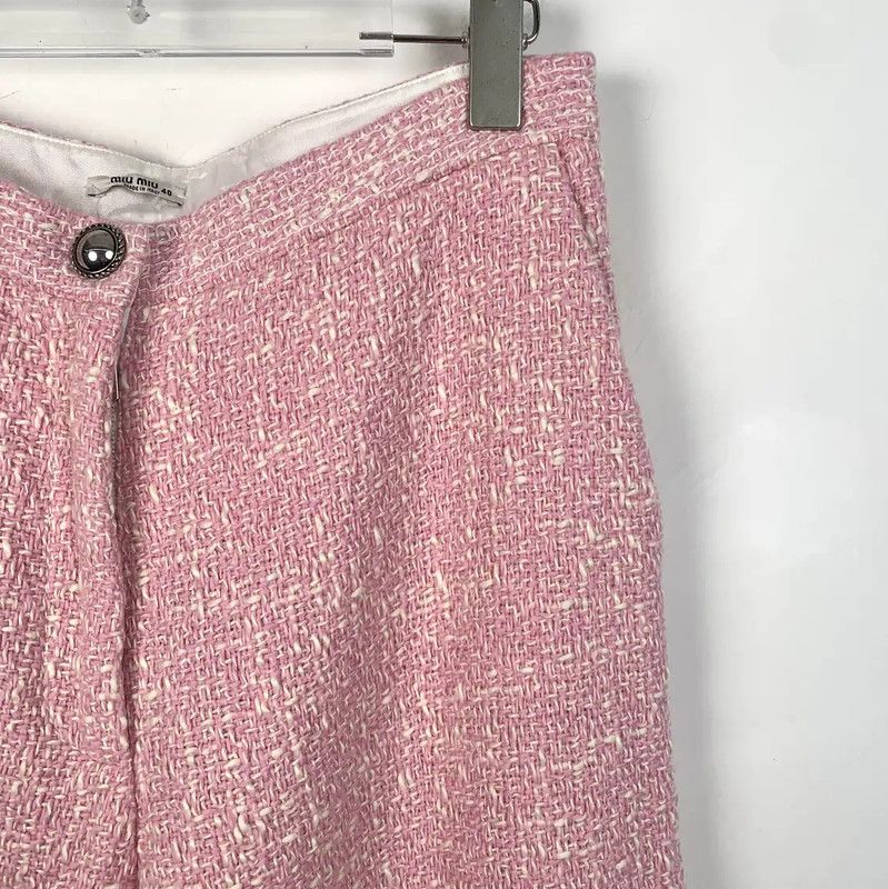 Miu Miu Miu Miu Pink Wool Casual Trousers 0089 Size 23" - 3 Thumbnail