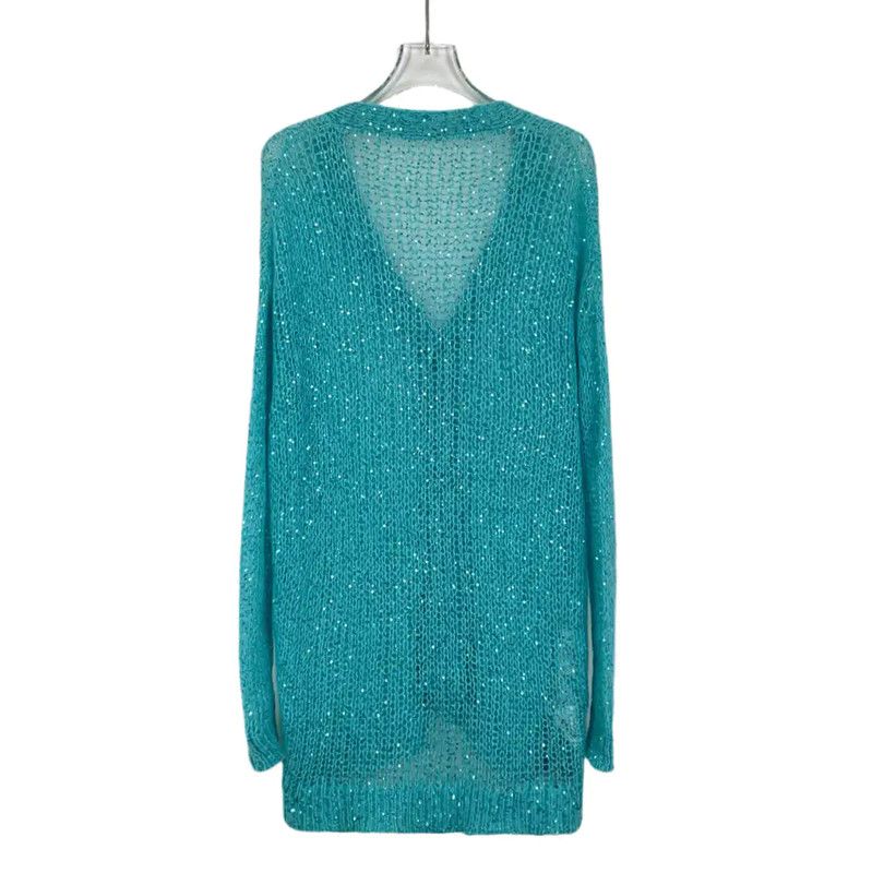 Miu Miu Miu Miu Blue XS Cardigan for Women 0089 Size XS / US 0-2 / IT 36-38 - 2 Thumbnail