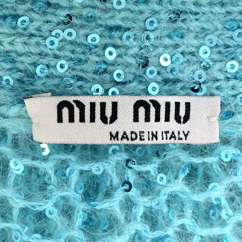 Miu Miu Miu Miu Blue XS Cardigan for Women 0089 Size XS / US 0-2 / IT 36-38 - 5 Thumbnail