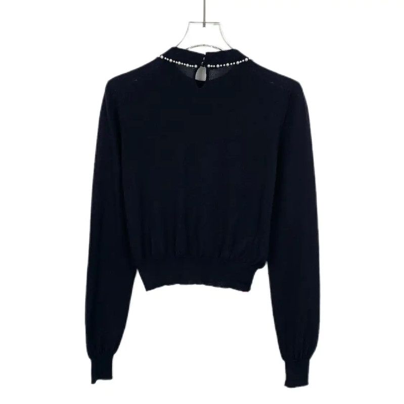 Miu Miu Miu Miu Black Cashmere Pullover Sweater 0089 Size XS / US 0-2 / IT 36-38 - 2 Thumbnail