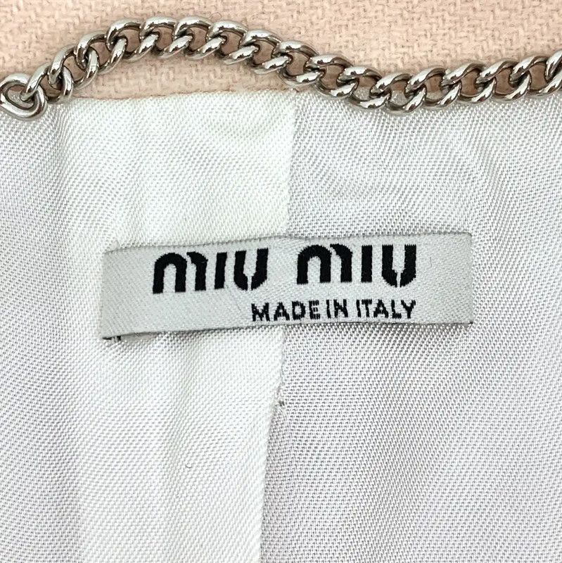 Miu Miu Miu Miu Pink Wool Women's Overcoat 0089 Size ONE SIZE - 5 Thumbnail