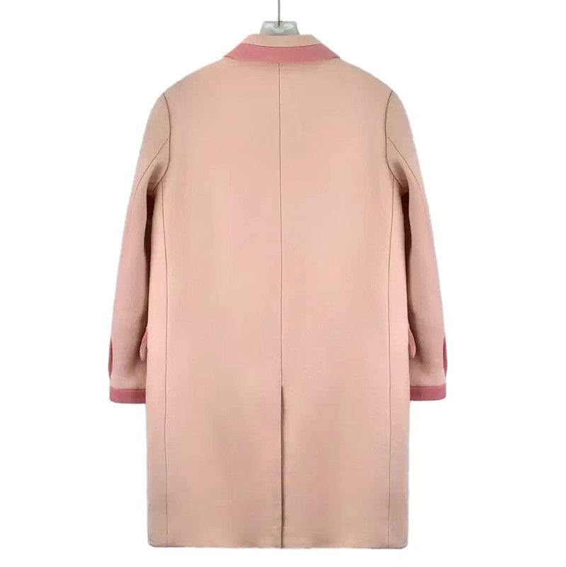 Miu Miu Miu Miu Pink Wool Women's Overcoat 0089 Size ONE SIZE - 2 Thumbnail