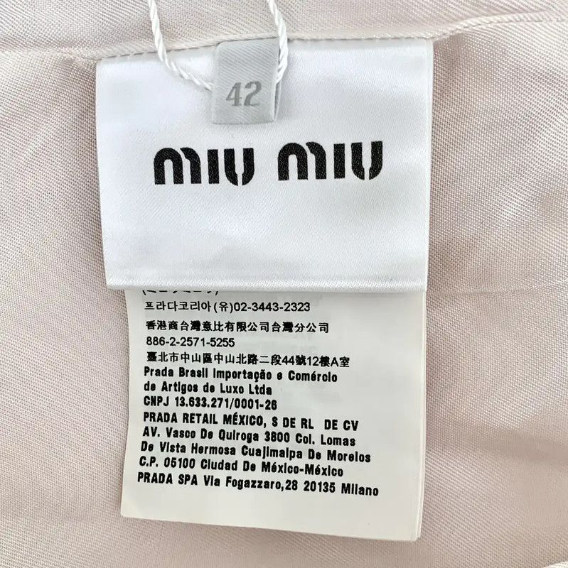 Miu Miu Miu Miu Pink Wool Women's Overcoat 0089 Size ONE SIZE - 6 Thumbnail