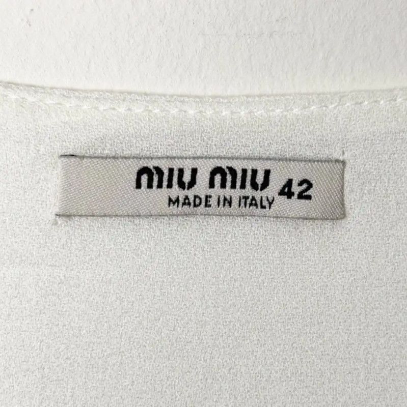 Miu Miu Miu Miu Green Cotton Blend Dress for Women 0089 Size XL / US 12-14 / IT 48-50 - 4 Thumbnail