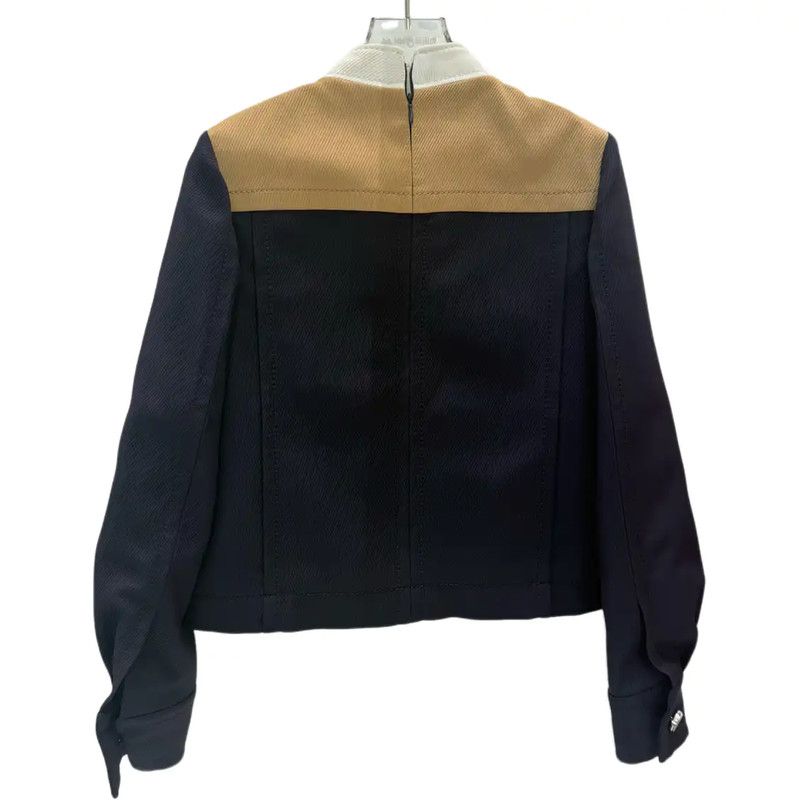 Miu Miu Miu Miu Women's Navy Polyester Jacket 0089 Size L / US 10 / IT 46 - 2 Thumbnail