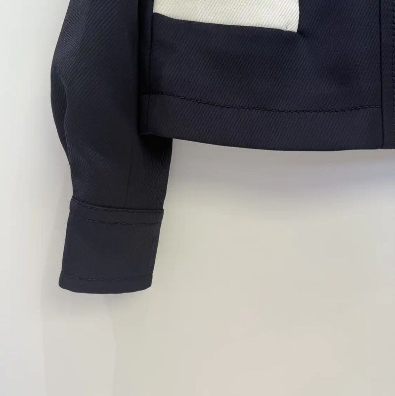 Miu Miu Miu Miu Women's Navy Polyester Jacket 0089 Size L / US 10 / IT 46 - 3 Thumbnail