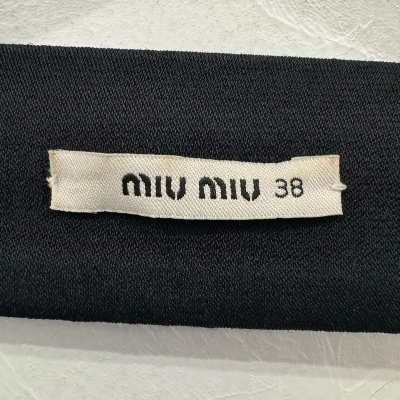 Miu Miu Miu Miu Black Dress with Embellished Shoulders 0089 Size S / US 4 / IT 40 - 5 Thumbnail