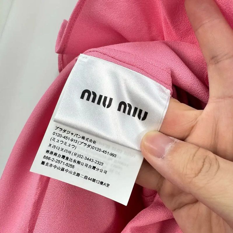 Miu Miu Miu Miu Long Sleeve Pink Chiffon Dress 0089 Size M / US 6-8 / IT 42-44 - 6 Thumbnail