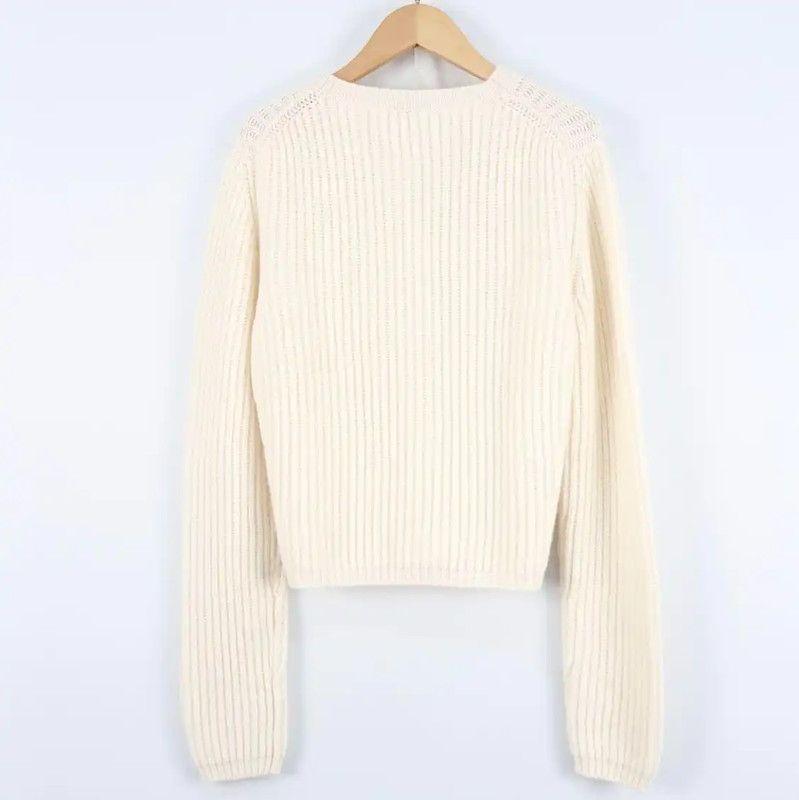 Miu Miu Miu Miu White Wool Women's Cardigan 0089 Size L / US 10 / IT 46 - 2 Thumbnail