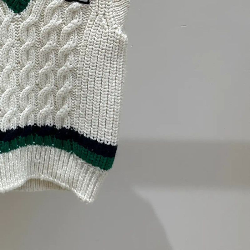 Miu Miu Miu Miu White Cable Knit Sweater Vest 0089 Size S / US 4 / IT 40 - 3 Thumbnail