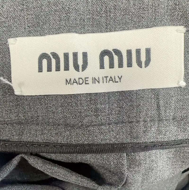 Miu Miu Miu Miu Grey Cotton Women's Skirt 0089 Size 23" - 3 Thumbnail
