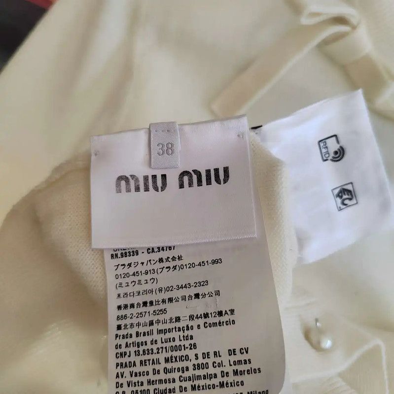 Miu Miu Miu Miu White Silk Blend Sweater 0089 Size M / US 6-8 / IT 42-44 - 5 Thumbnail