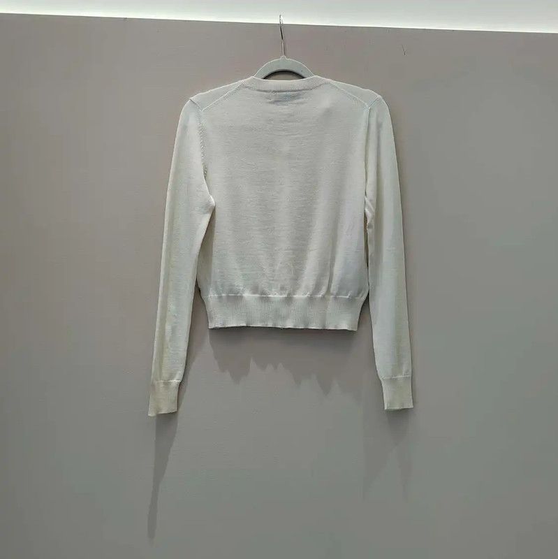 Miu Miu Miu Miu White Silk Blend Sweater 0089 Size M / US 6-8 / IT 42-44 - 2 Thumbnail