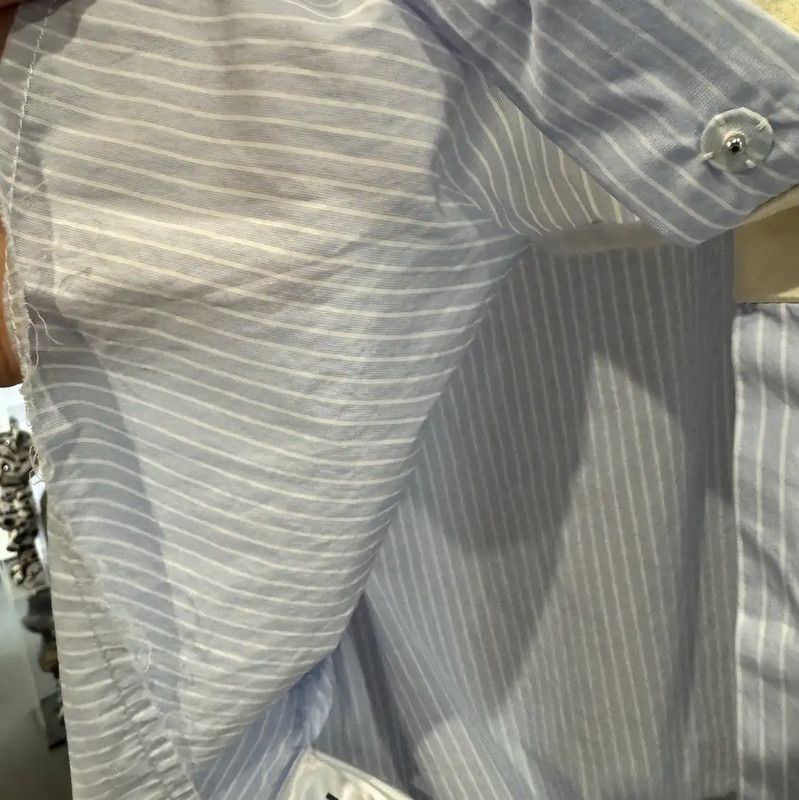 Miu Miu Miu Miu Light Blue Cropped Cotton Shirt 0089 Size M / US 6-8 / IT 42-44 - 4 Thumbnail