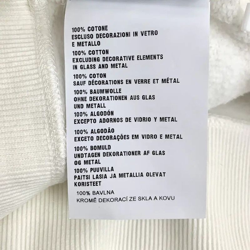 Miu Miu Miu Miu White Cotton Sweatshirt with Crystals 0089 Size XS / US 0-2 / IT 36-38 - 9 Thumbnail