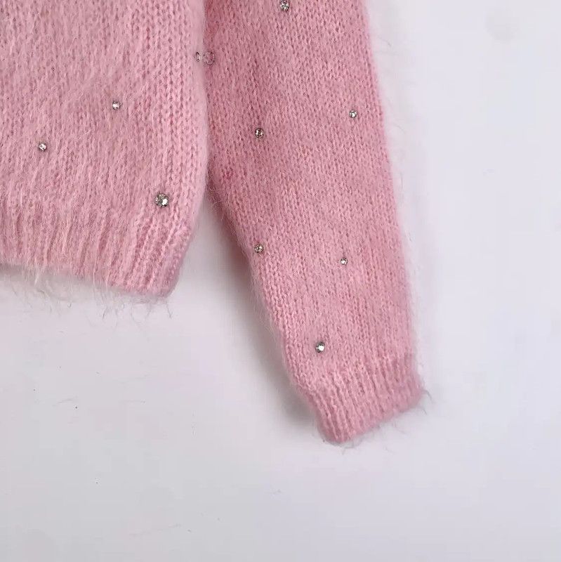 Miu Miu Miu Miu Pink Mohair Cardigan for Women 0089 Size XS / US 0-2 / IT 36-38 - 4 Thumbnail