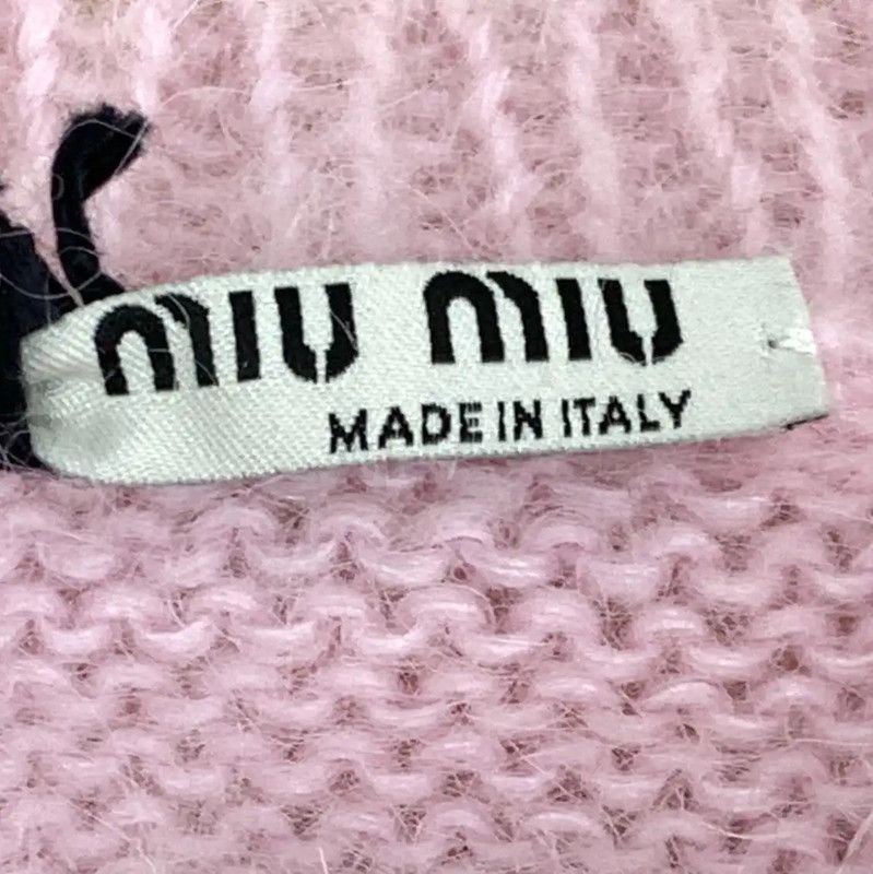 Miu Miu Miu Miu Pink Mohair Cardigan for Women 0089 Size XS / US 0-2 / IT 36-38 - 5 Thumbnail