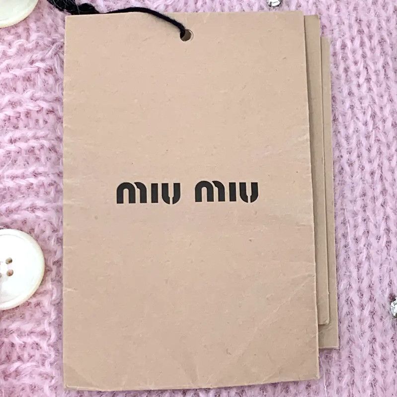 Miu Miu Miu Miu Pink Mohair Cardigan for Women 0089 Size XS / US 0-2 / IT 36-38 - 8 Thumbnail