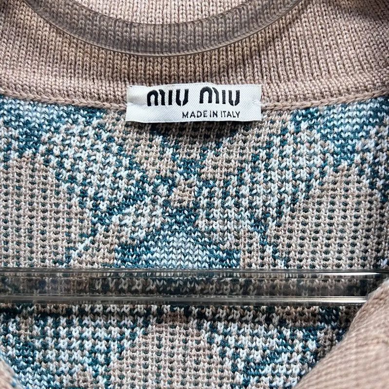 Miu Miu Miu Miu Color-Block Cardigan for Women 0089 Size M / US 6-8 / IT 42-44 - 3 Thumbnail