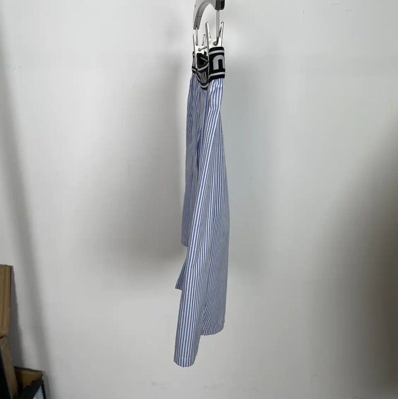 Miu Miu Miu Miu Summer Cotton Blue Striped Shorts 0089 Size 23" - 3 Thumbnail