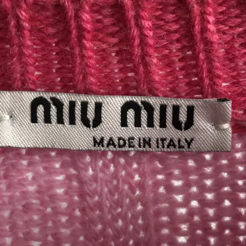 Miu Miu Miu Miu Pink Wool Sweater with Heart Motif 0089 Size M / US 6-8 / IT 42-44 - 7 Thumbnail