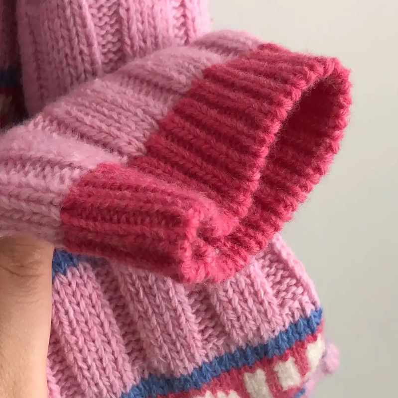 Miu Miu Miu Miu Pink Wool Sweater with Heart Motif 0089 Size M / US 6-8 / IT 42-44 - 8 Thumbnail