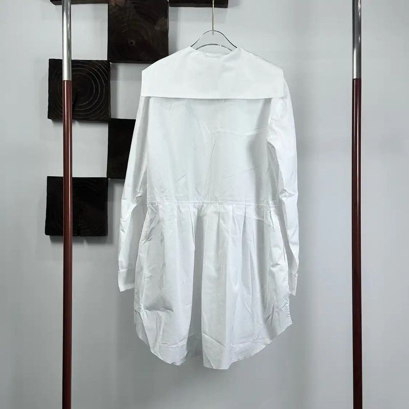 Miu Miu Miu Miu White Cotton Blend Dress 0089 Size M / US 6-8 / IT 42-44 - 2 Thumbnail