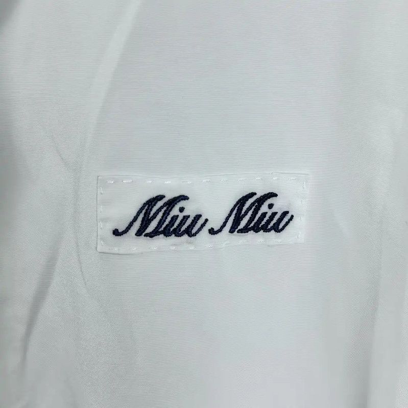 Miu Miu Miu Miu White Cotton Blend Dress 0089 Size M / US 6-8 / IT 42-44 - 5 Thumbnail