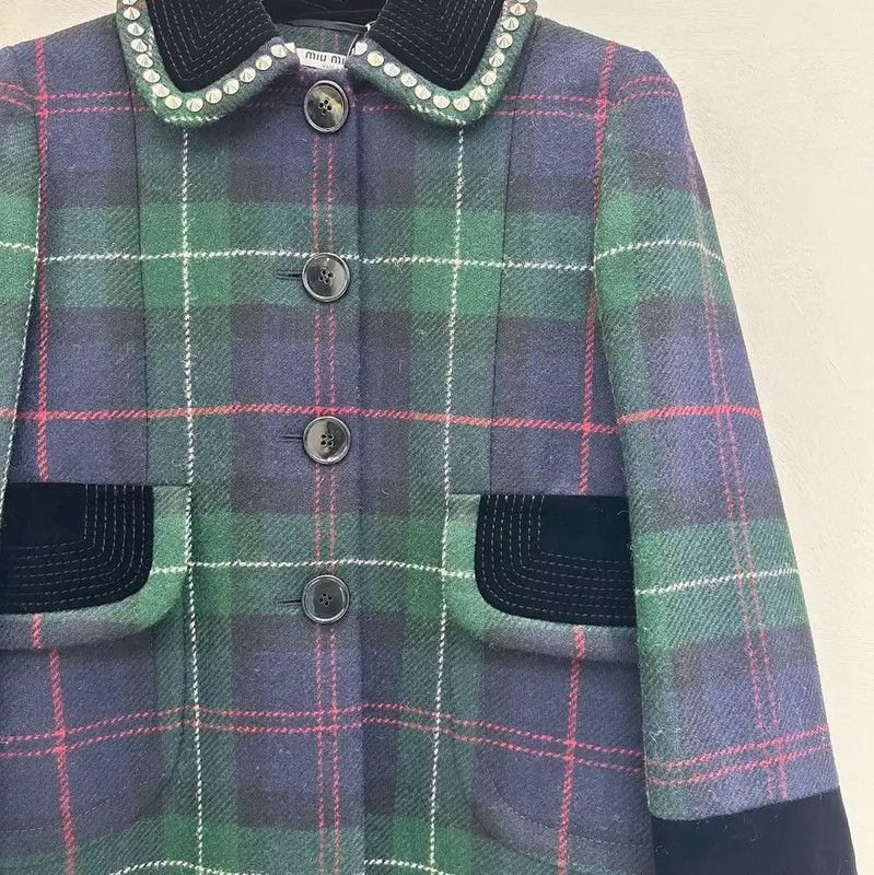 Miu Miu Miu Miu Color Block Wool Coat for Winter 0089 Size M / US 6-8 / IT 42-44 - 3 Thumbnail