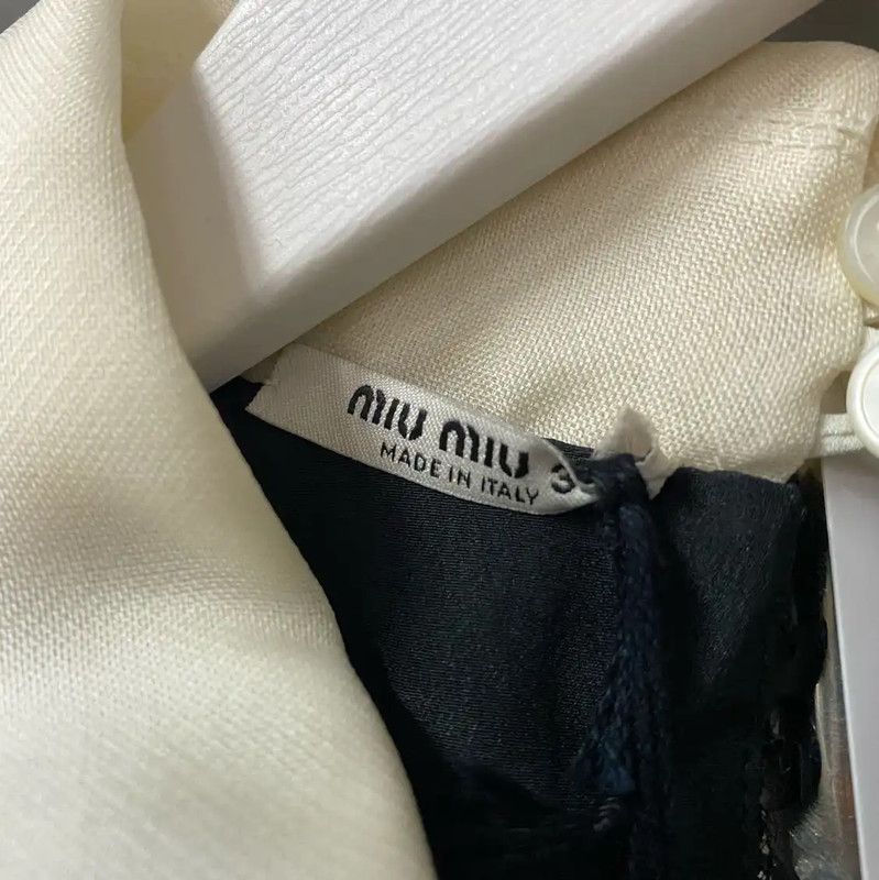 Miu Miu Miu Miu Black Long Sleeve Dress for Women 0089 Size ONE SIZE - 5 Thumbnail