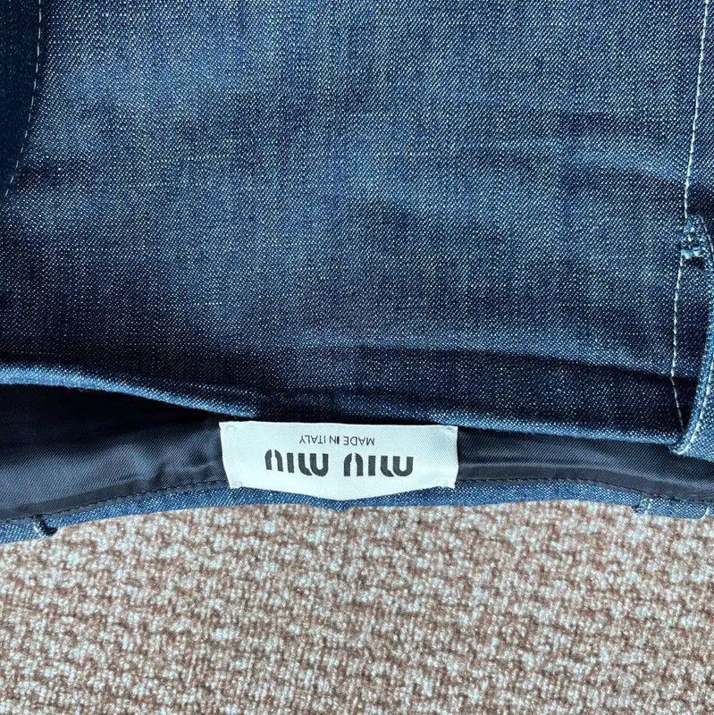 Miu Miu Miu Miu Blue Cotton Women's Shorts 0089 Size 23" - 2 Thumbnail