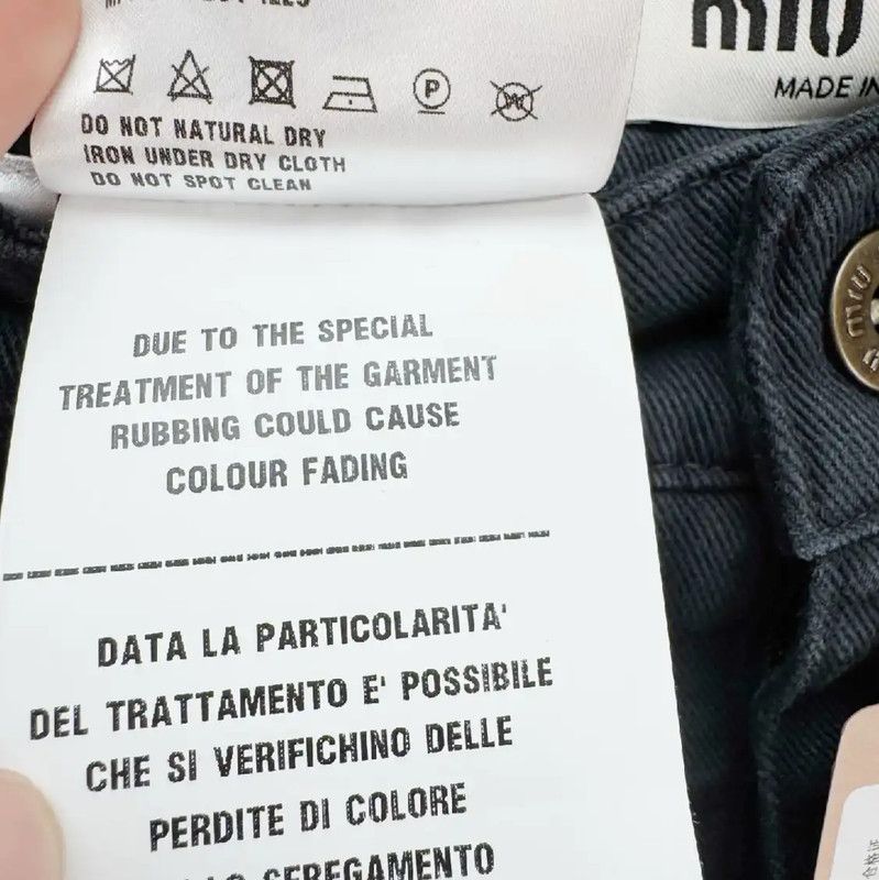 Miu Miu Miu Miu Women's Dark Blue Denim Pants 0089 Size 23" - 7 Thumbnail