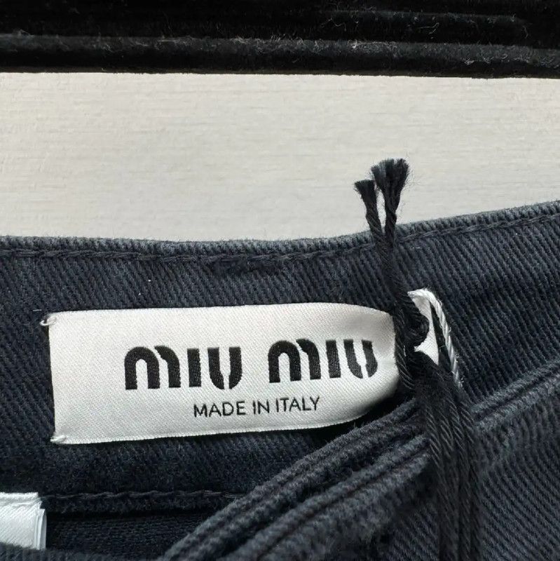 Miu Miu Miu Miu Women's Dark Blue Denim Pants 0089 Size 23" - 4 Thumbnail