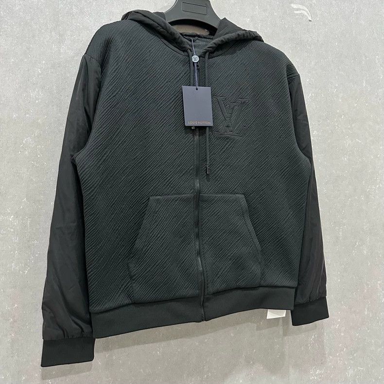 Louis Vuitton Louis Vuitton Black Logo Zip Hooded Jacket - dmc Size US M / EU 48-50 / 2 - 3 Thumbnail